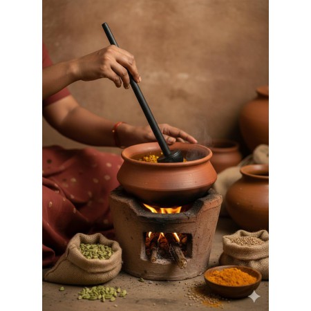 Karungali Keerai Mathu (Ebony Hand Masher)