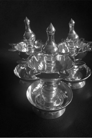 7 face silver lamp